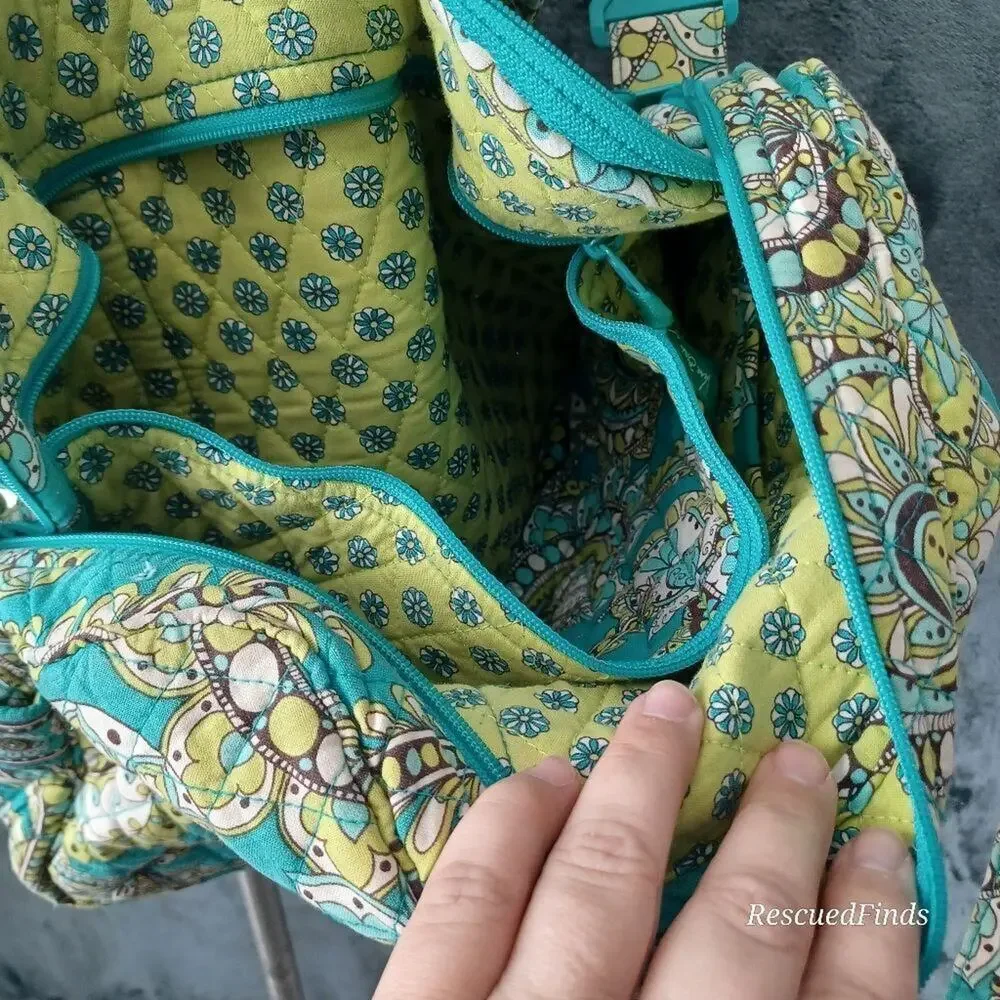 Vera Bradley Meteo Briefcase Peacock RETIRED Excellent Condition